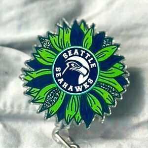 Seattle Seahawks Green and Blue Badge Reel